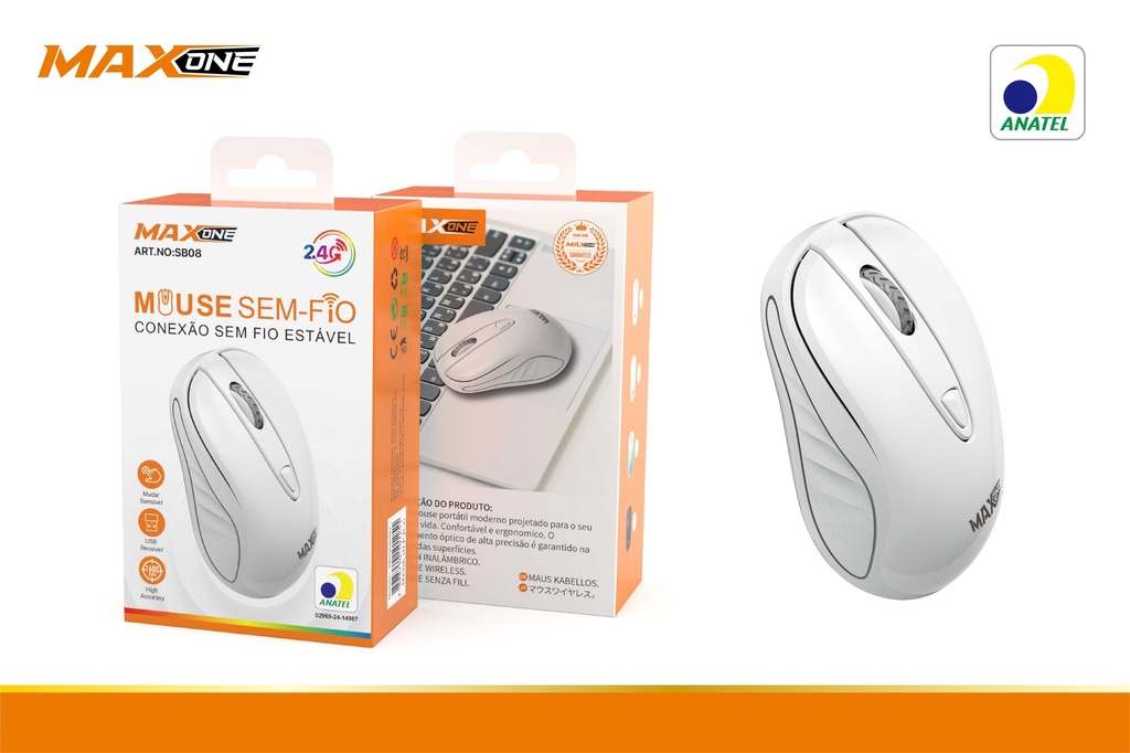 MOUSE COM FIO 08 BRANCO